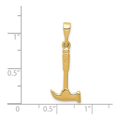 14K Yellow Gold Hammer Pendant – view 5