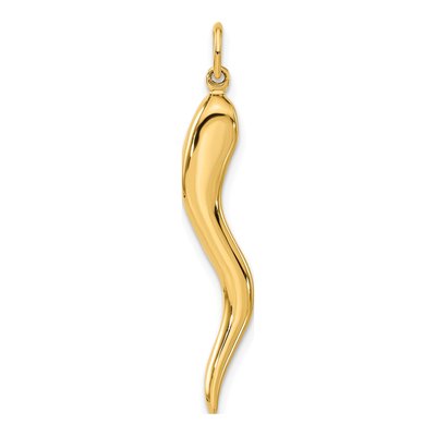 14K Yellow Gold 3-D Horn Charm – view 4