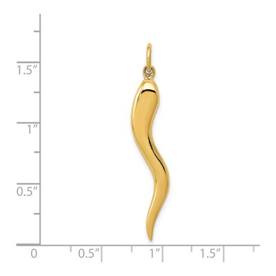 14K Yellow Gold 3-D Horn Charm – view 5