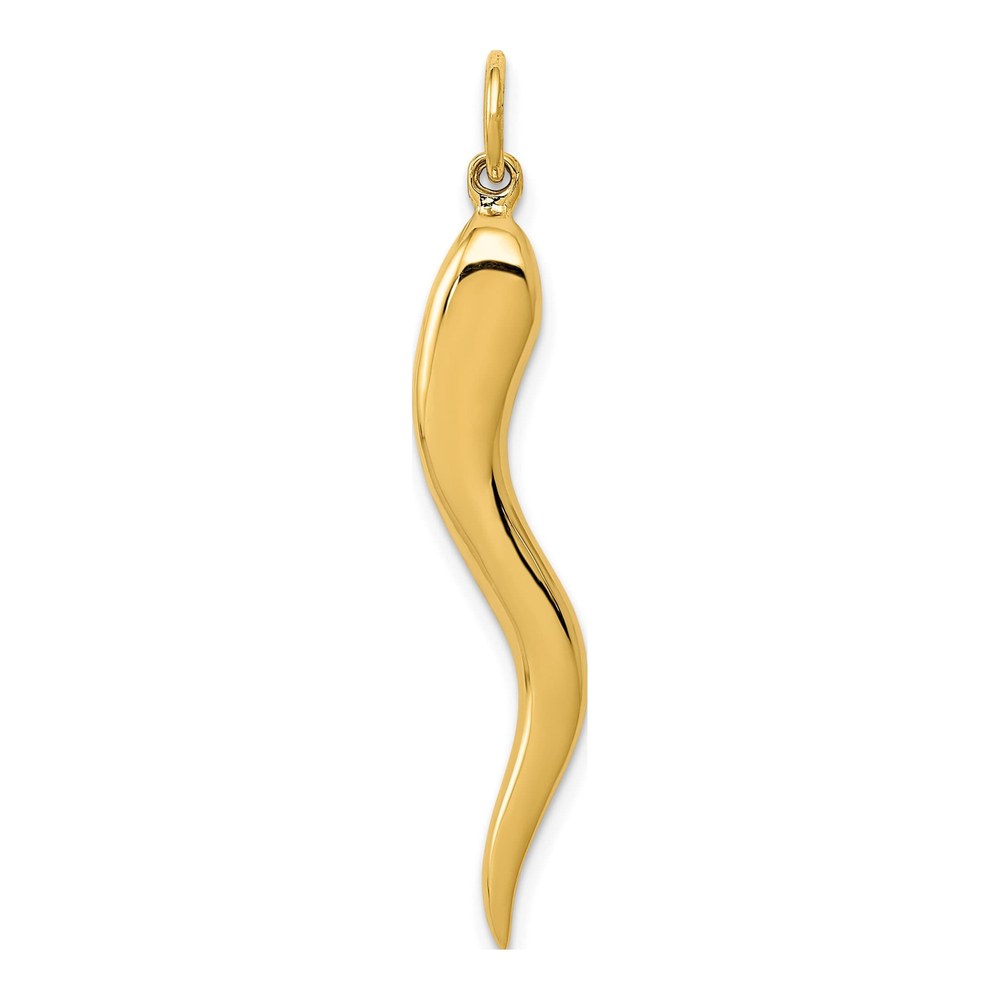 14K Yellow Gold 3-D Horn Charm