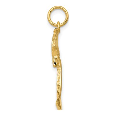 14K Yellow Gold Palm Tree Pendant – view 3