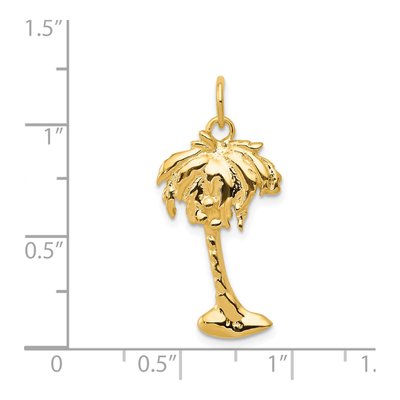 14K Yellow Gold Palm Tree Pendant – view 5
