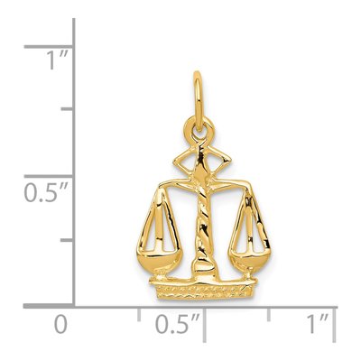 14K Yellow Gold Scales of Justice Pendant – view 5