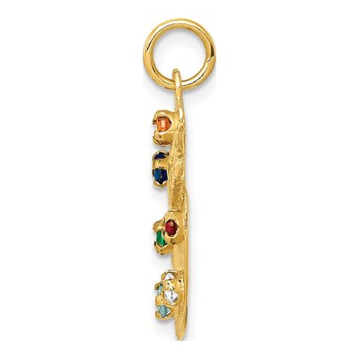 14K Yellow Gold CZ Artist Palette Pendant – view 3