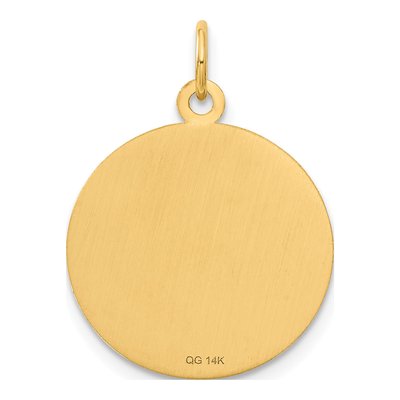 14K Yellow Gold Caduceus Disc Charm – view 4
