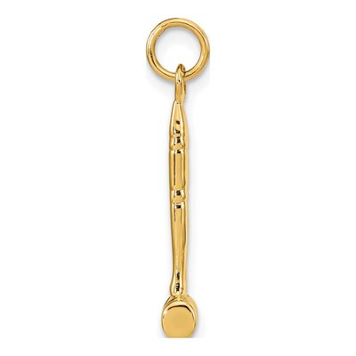 14K Yellow Gold 3-D Gavel Pendant – view 3