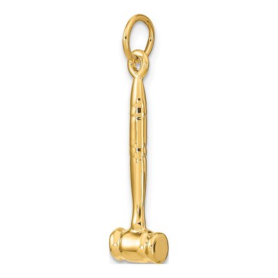 14K Yellow Gold 3-D Gavel Pendant – view 6