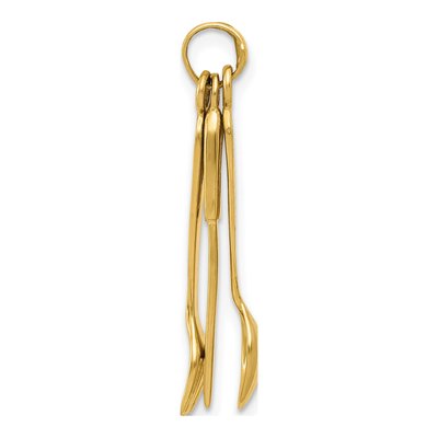 14K Yellow Gold 3-D Knife Charm – view 3