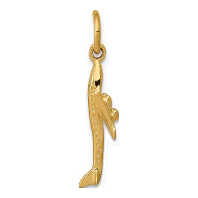 14K Yellow Gold 3-D Jet Pendant – view 3