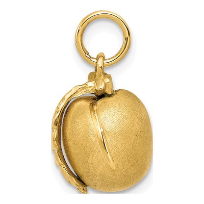 14K Yellow Gold 3-D Peach Pendant – view 3