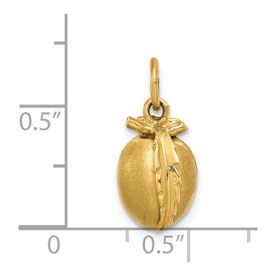 14K Yellow Gold 3-D Peach Pendant – view 4