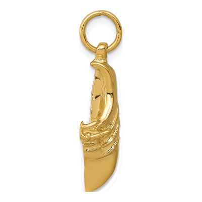 14K Yellow Gold Jogging Shoe Pendant – view 3