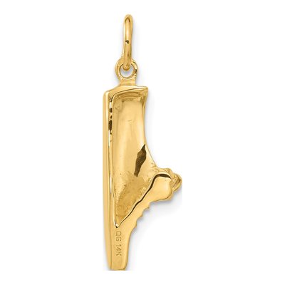 14K Yellow Gold Jogging Shoe Pendant – view 4