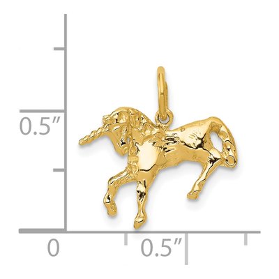 14K Yellow Gold Unicorn Pendant – view 4