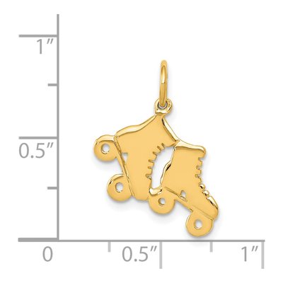 14K Yellow Gold Roller Skates Pendant – view 5