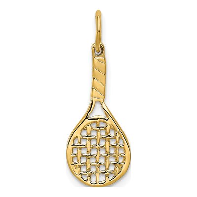 14K Yellow Gold Racquet Pendant