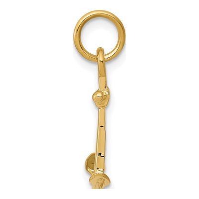 14K Yellow Gold 3-D Anchor Charm – view 3