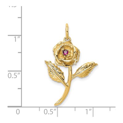 14K Yellow Gold CZ Pendant – view 4