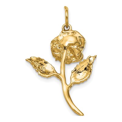 14K Yellow Gold CZ Pendant – view 5