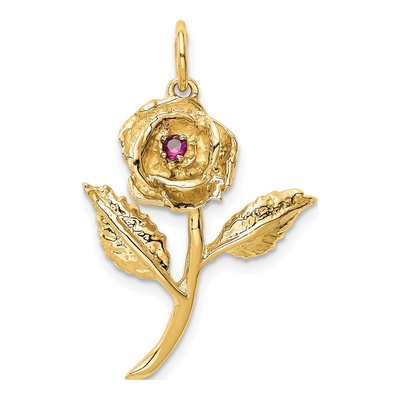 14K Yellow Gold CZ Pendant