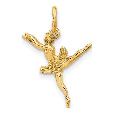 14K Yellow Gold 3-D Ballerina Pendant – view 4
