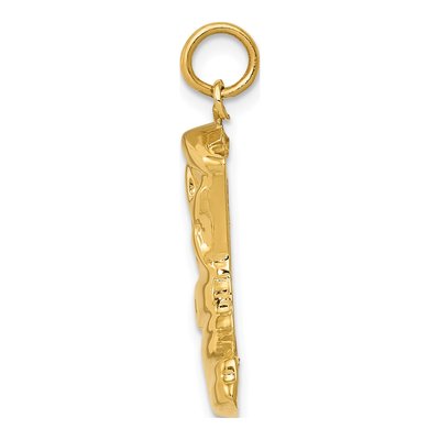 14K Yellow Gold Boot Pendant – view 2