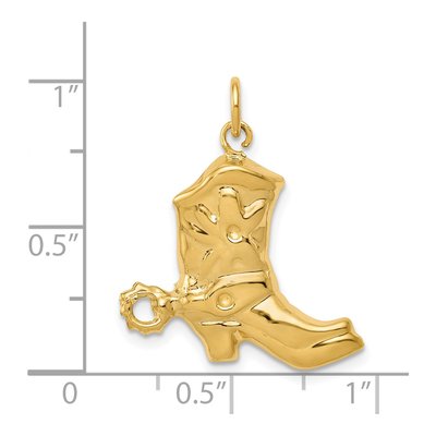 14K Yellow Gold Boot Pendant – view 4
