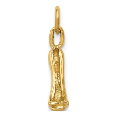 14K Yellow Gold Stiletto Shoe Pendant – view 3