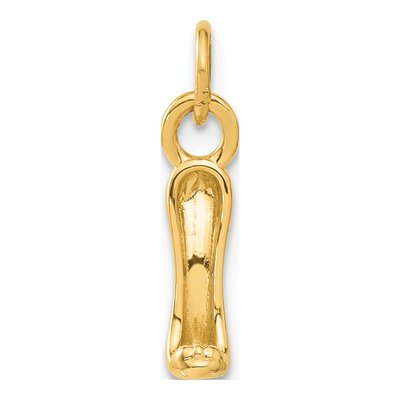 14K Yellow Gold Stiletto Shoe Pendant – view 6