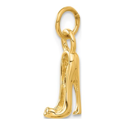 14K Yellow Gold Stiletto Shoe Pendant