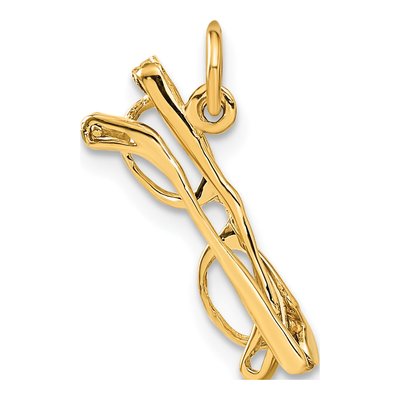 14K Yellow Gold 3-D Glasses Charm – view 4