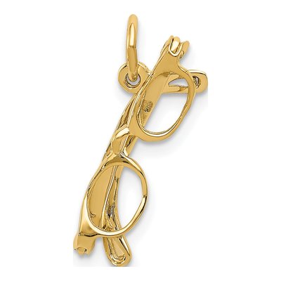 14K Yellow Gold 3-D Glasses Charm
