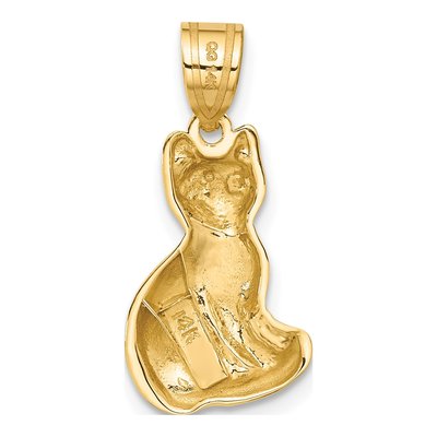 14K Yellow Gold Cat Pendant – view 4
