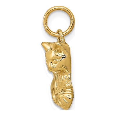 14K Yellow Gold Cat Pendant – view 3