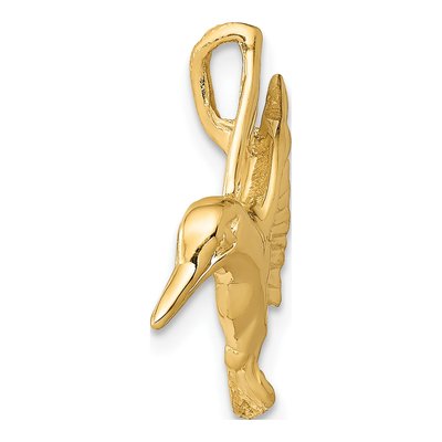 14K Yellow Gold Hummingbird Slide Pendant – view 3