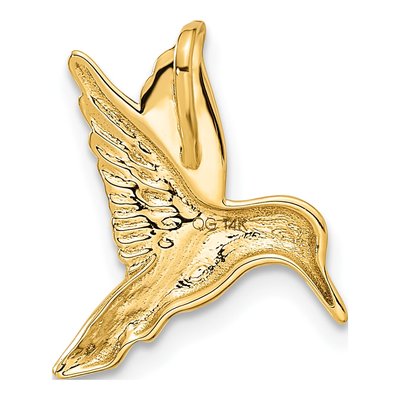 14K Yellow Gold Hummingbird Slide Pendant – view 4