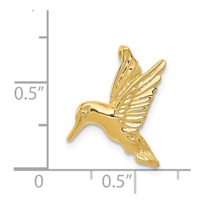 14K Yellow Gold Hummingbird Slide Pendant – view 5