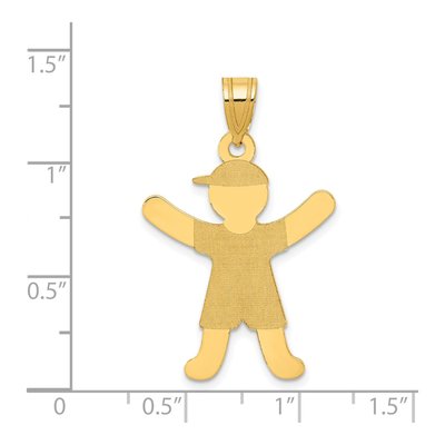 14K Yellow Gold Boy Pendant – view 4