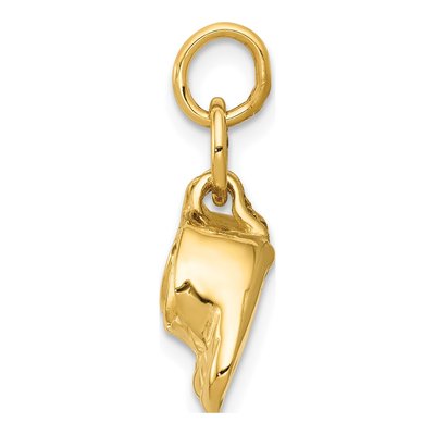 14K Yellow Gold Moveable Baby Shoes Charm – view 3