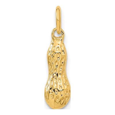 14K Yellow Gold 3-D Peanut Pendant – view 4