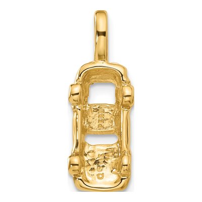 14K Yellow Gold 3-D Sports Car Pendant – view 4