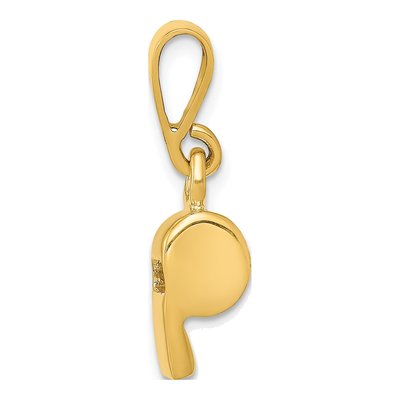 14K Yellow Gold 3-D Sports Whistle Pendant – view 3