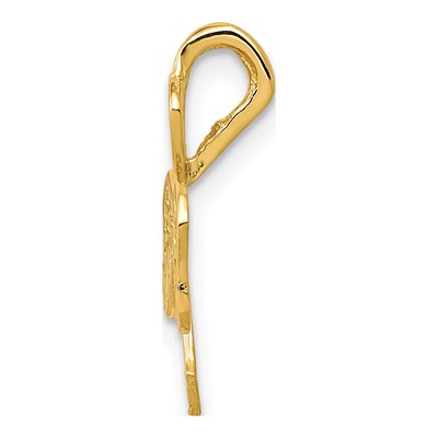14K Yellow Gold Shamrock Charm – view 3