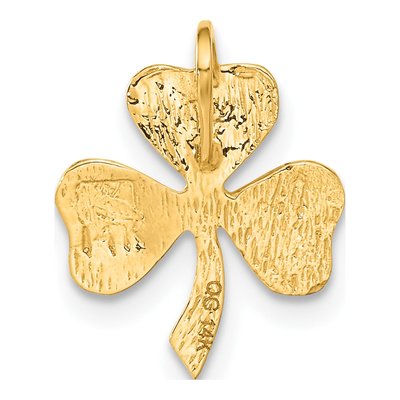14K Yellow Gold Shamrock Charm – view 4