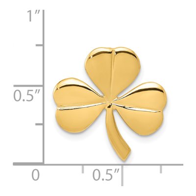 14K Yellow Gold Shamrock Slide Pendant – view 5