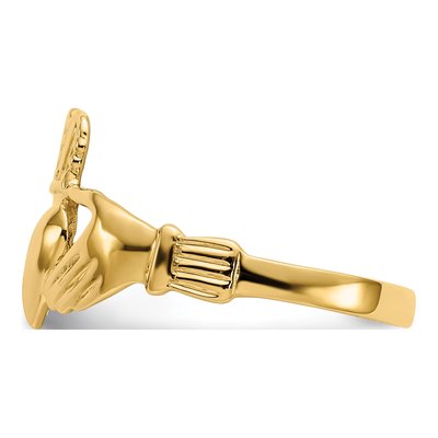 14K Yellow Gold Claddagh for Kids Ring – view 5