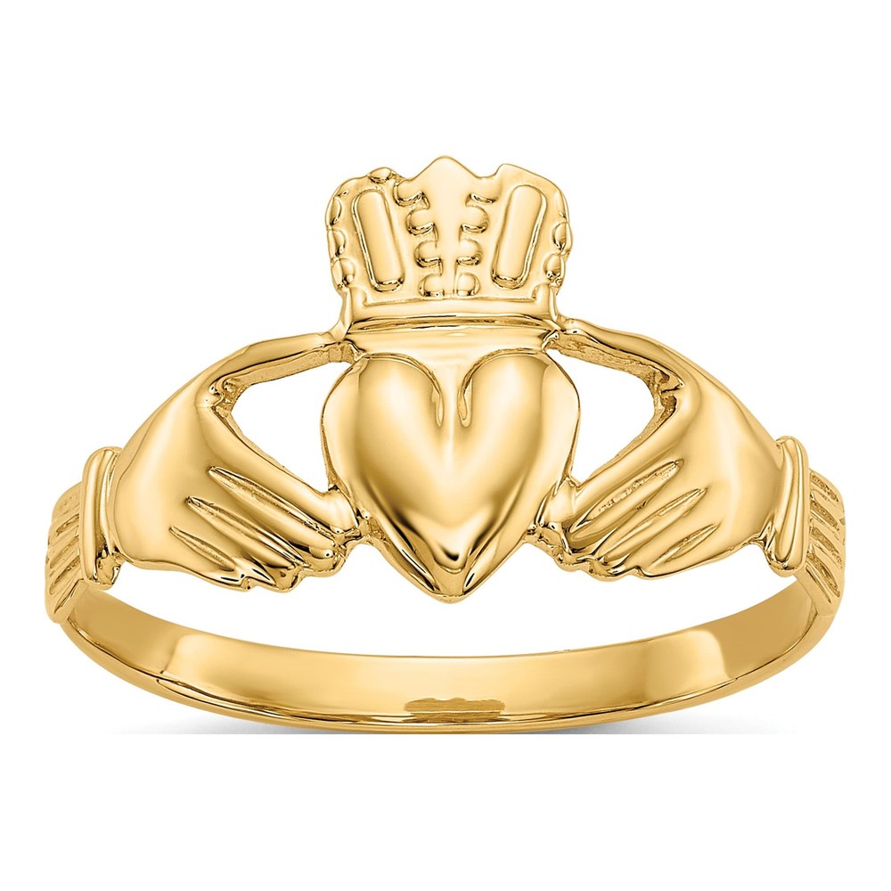 14K Yellow Gold Claddagh for Kids Ring