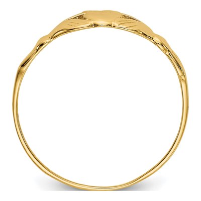 14K Yellow Gold Claddagh Baby Ring – view 3