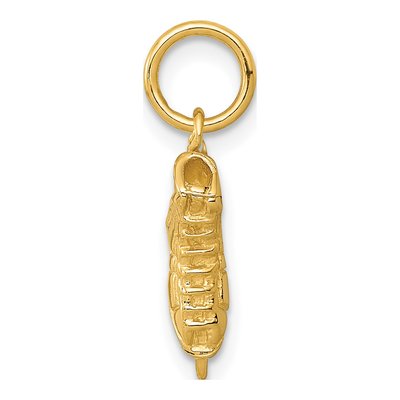 14K Yellow Gold 3-D Ice Skate Pendant – view 3