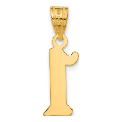 14K Yellow Gold Number 1 Pendant – view 4